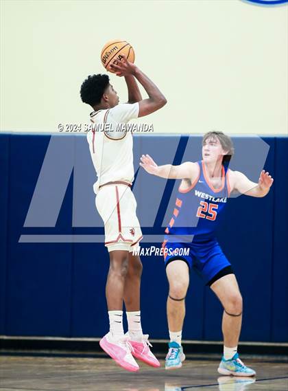Thumbnail 2 in Legacy Christian Academy vs Westlake (9th Annual west valley Boys Basketball Tip-off Classic) photogallery.