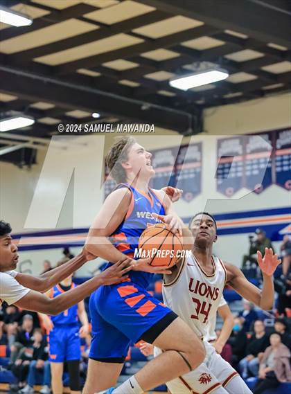 Thumbnail 3 in Legacy Christian Academy vs Westlake (9th Annual west valley Boys Basketball Tip-off Classic) photogallery.