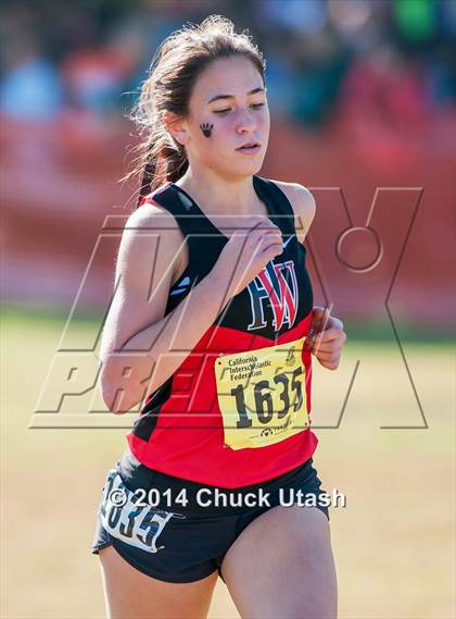 Thumbnail 1 in CIF State Cross Country Championships (D4 Girls Race) photogallery.