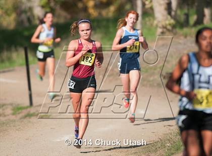 Thumbnail 1 in CIF State Cross Country Championships (D4 Girls Race) photogallery.