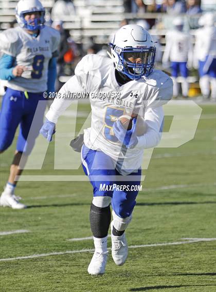 Thumbnail 3 in De La Salle @ St. Laurence (Chicago Catholic League Prep Bowl Playoff Semifinal) photogallery.
