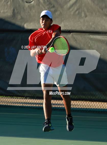 Thumbnail 2 in Sharyland vs Wylie (UIL 5A Tennis Semifinals) photogallery.