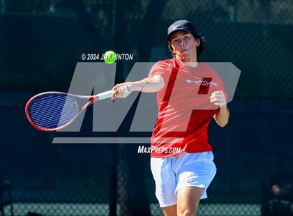 Thumbnail 3 in Sharyland vs Wylie (UIL 5A Tennis Semifinals) photogallery.