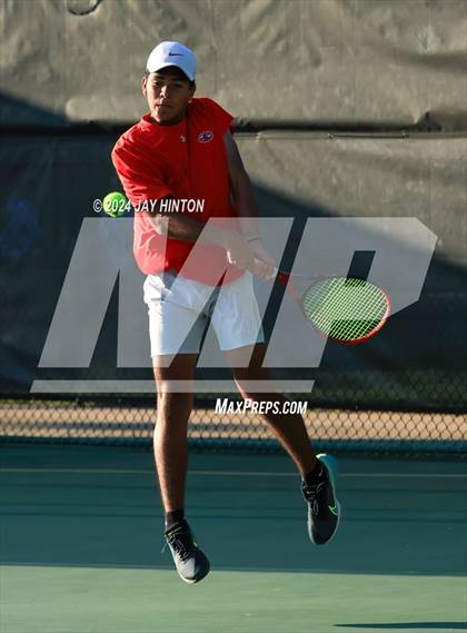Thumbnail 3 in Sharyland vs Wylie (UIL 5A Tennis Semifinals) photogallery.