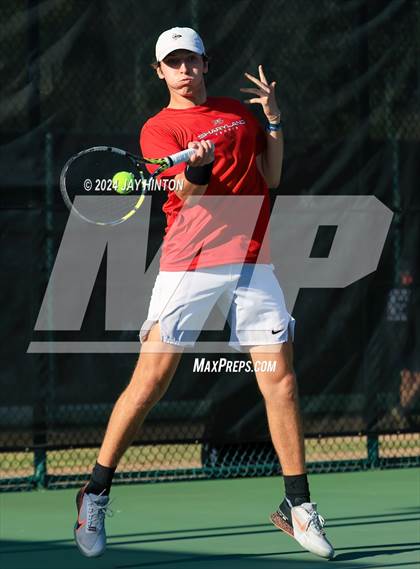 Thumbnail 2 in Sharyland vs Wylie (UIL 5A Tennis Semifinals) photogallery.