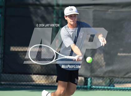 Thumbnail 3 in Sharyland vs Wylie (UIL 5A Tennis Semifinals) photogallery.