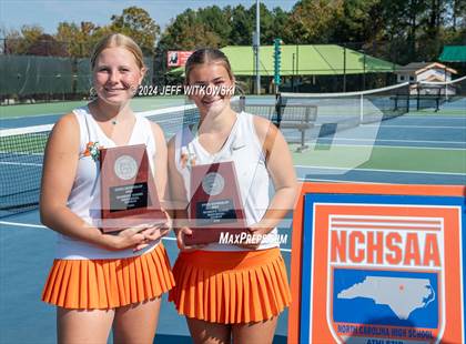 Thumbnail 3 in NCHSAA 3A Tennis Doubles Final photogallery.