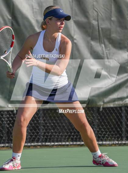 Thumbnail 1 in NCHSAA 3A Tennis Doubles Final photogallery.