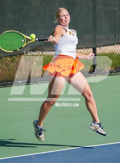 Thumbnail 3 in NCHSAA 3A Tennis Doubles Final photogallery.