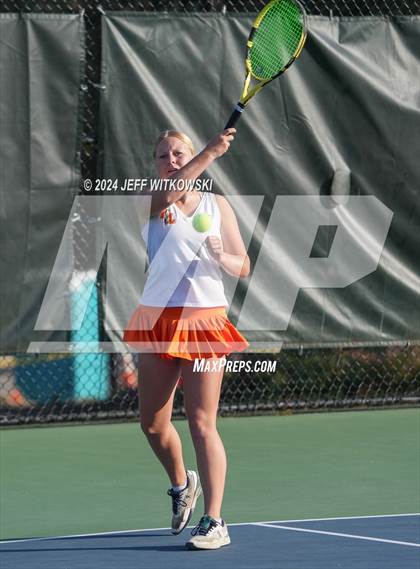 Thumbnail 1 in NCHSAA 3A Tennis Doubles Final photogallery.