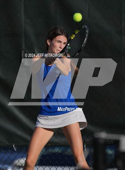 Thumbnail 3 in NCHSAA 3A Tennis Doubles Final photogallery.