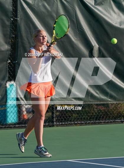 Thumbnail 3 in NCHSAA 3A Tennis Doubles Final photogallery.