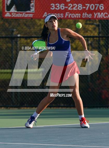 Thumbnail 2 in NCHSAA 3A Tennis Doubles Final photogallery.