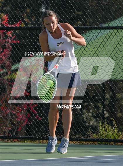 Thumbnail 2 in NCHSAA 3A Tennis Doubles Final photogallery.