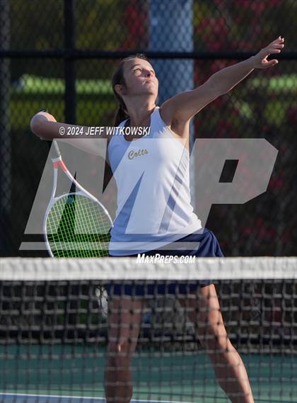 Thumbnail 3 in NCHSAA 3A Tennis Doubles Final photogallery.