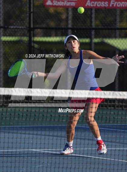 Thumbnail 2 in NCHSAA 3A Tennis Doubles Final photogallery.