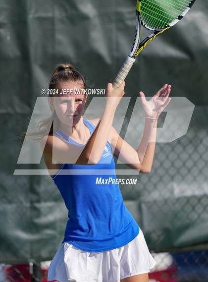 Thumbnail 3 in NCHSAA 3A Tennis Doubles Final photogallery.