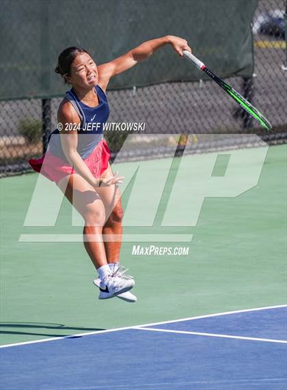 Thumbnail 1 in NCHSAA 3A Tennis Doubles Final photogallery.
