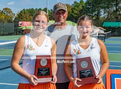 Thumbnail 3 in NCHSAA 3A Tennis Doubles Final photogallery.