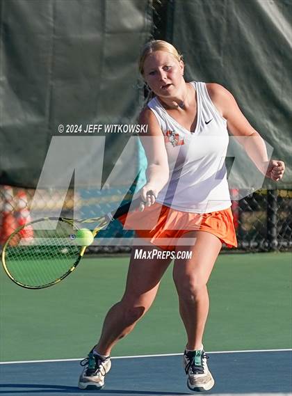 Thumbnail 3 in NCHSAA 3A Tennis Doubles Final photogallery.