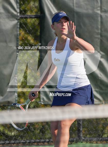 Thumbnail 3 in NCHSAA 3A Tennis Doubles Final photogallery.
