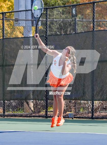 Thumbnail 3 in NCHSAA 3A Tennis Doubles Final photogallery.