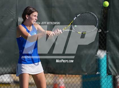 Thumbnail 3 in NCHSAA 3A Tennis Doubles Final photogallery.