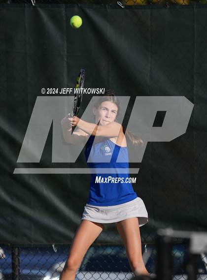 Thumbnail 1 in NCHSAA 3A Tennis Doubles Final photogallery.