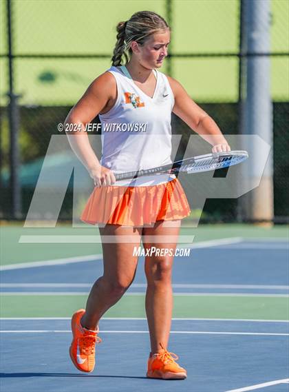 Thumbnail 3 in NCHSAA 3A Tennis Doubles Final photogallery.