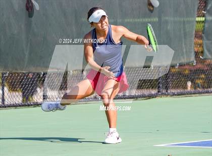 Thumbnail 2 in NCHSAA 3A Tennis Doubles Final photogallery.