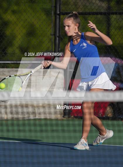 Thumbnail 2 in NCHSAA 3A Tennis Doubles Final photogallery.