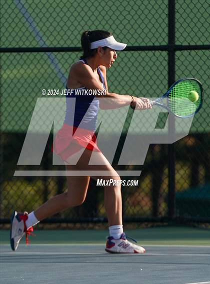 Thumbnail 3 in NCHSAA 3A Tennis Doubles Final photogallery.
