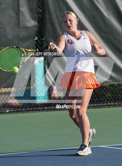Thumbnail 3 in NCHSAA 3A Tennis Doubles Final photogallery.