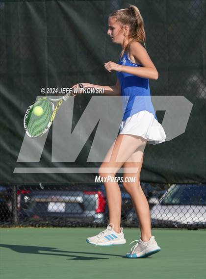 Thumbnail 1 in NCHSAA 3A Tennis Doubles Final photogallery.