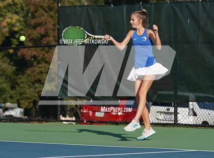 Thumbnail 3 in NCHSAA 3A Tennis Doubles Final photogallery.