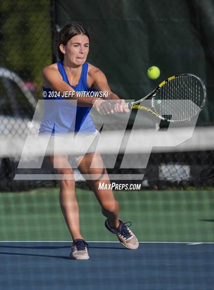 Thumbnail 2 in NCHSAA 3A Tennis Doubles Final photogallery.