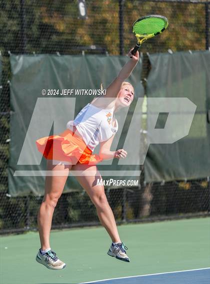 Thumbnail 2 in NCHSAA 3A Tennis Doubles Final photogallery.