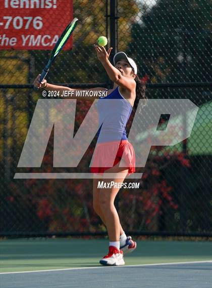 Thumbnail 2 in NCHSAA 3A Tennis Doubles Final photogallery.