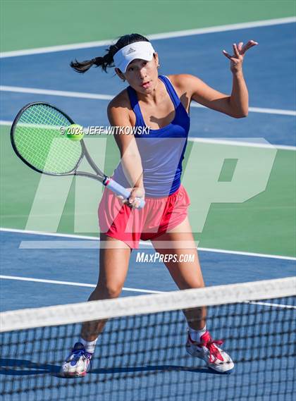 Thumbnail 3 in NCHSAA 3A Tennis Doubles Final photogallery.