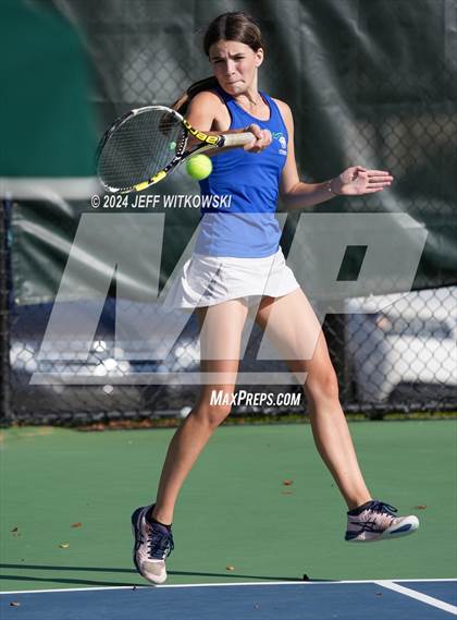 Thumbnail 2 in NCHSAA 3A Tennis Doubles Final photogallery.