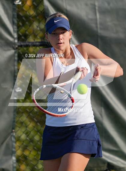 Thumbnail 2 in NCHSAA 3A Tennis Doubles Final photogallery.