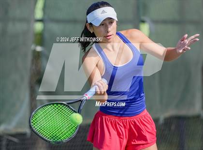 Thumbnail 2 in NCHSAA 3A Tennis Doubles Final photogallery.