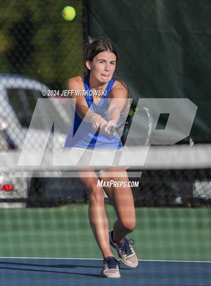 Thumbnail 3 in NCHSAA 3A Tennis Doubles Final photogallery.
