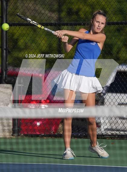 Thumbnail 1 in NCHSAA 3A Tennis Doubles Final photogallery.