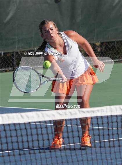 Thumbnail 3 in NCHSAA 3A Tennis Doubles Final photogallery.