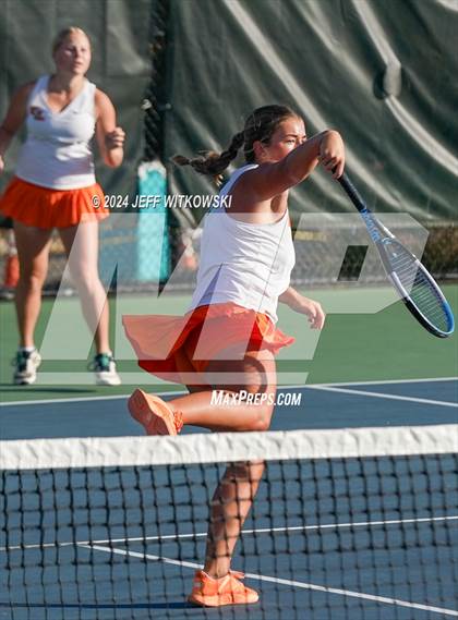 Thumbnail 3 in NCHSAA 3A Tennis Doubles Final photogallery.