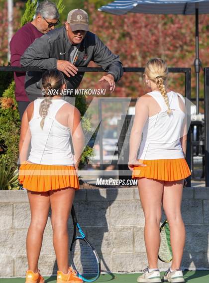 Thumbnail 3 in NCHSAA 3A Tennis Doubles Final photogallery.