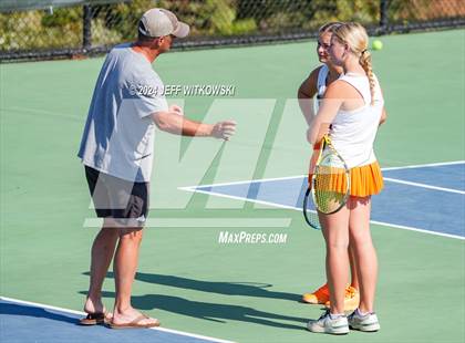 Thumbnail 2 in NCHSAA 3A Tennis Doubles Final photogallery.