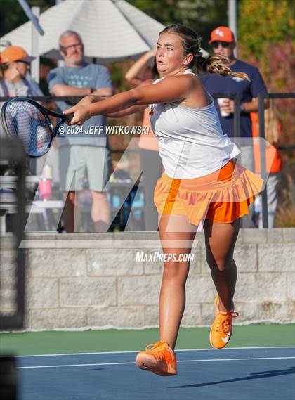 Thumbnail 1 in NCHSAA 3A Tennis Doubles Final photogallery.
