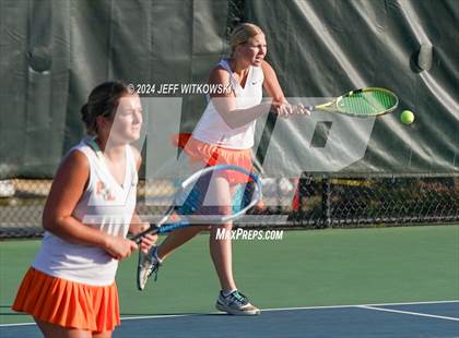 Thumbnail 2 in NCHSAA 3A Tennis Doubles Final photogallery.